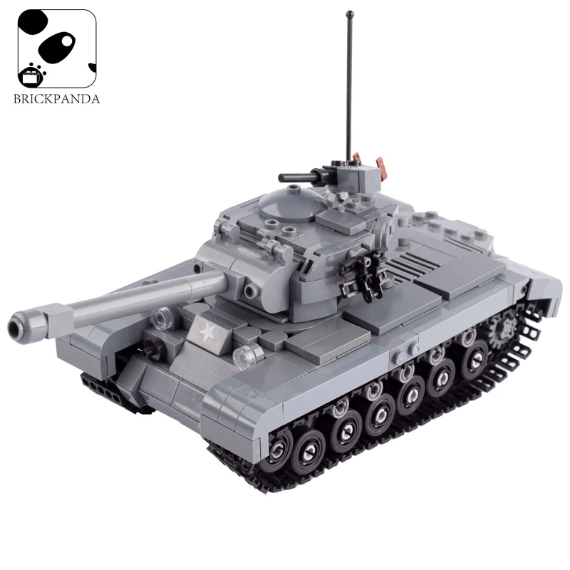 

574PCS Military Tanks M26 Pershing Main Battle Tank Soldier Police Building Blocks WW2 Bricks Army Kids Children Toys Gifts