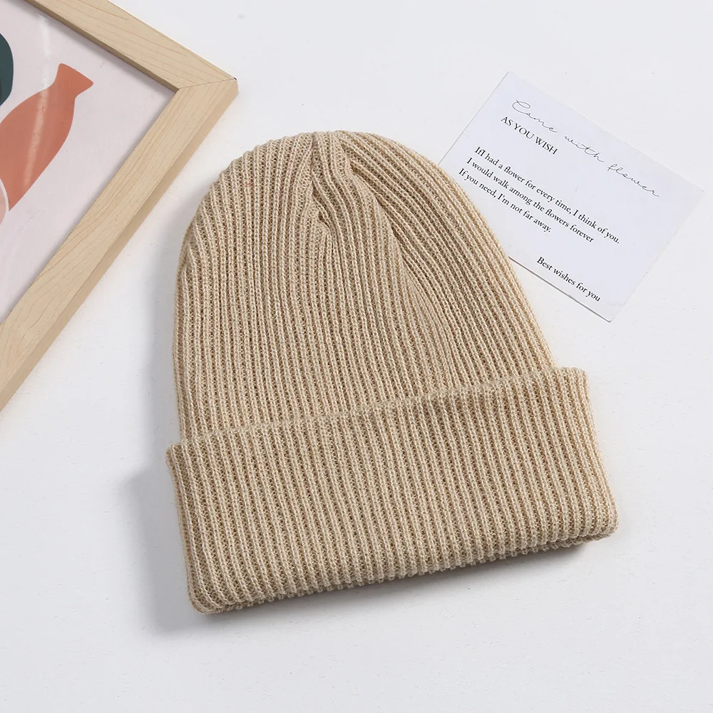 2-8Y Wool Knitted Beanie Kids Boys Winter Warm Turban Hat Children Crochet Knitted Bonnet Gorros Soft  Acrylic Knit Skullcap Hat 5