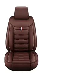 Premium PU Leather Car Seat Cover - Universal Fit, Four - Season Protection (Brown - 1PC)