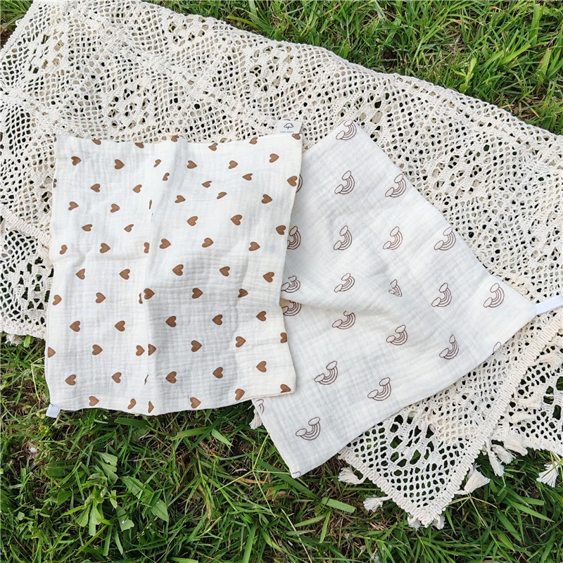 4pcs Cotton Baby Face Towel Newborn Baby Items 4 Layer Supersoft Muslin Bibs Handkerchief Saliva Towel Feeding Burp Cloths