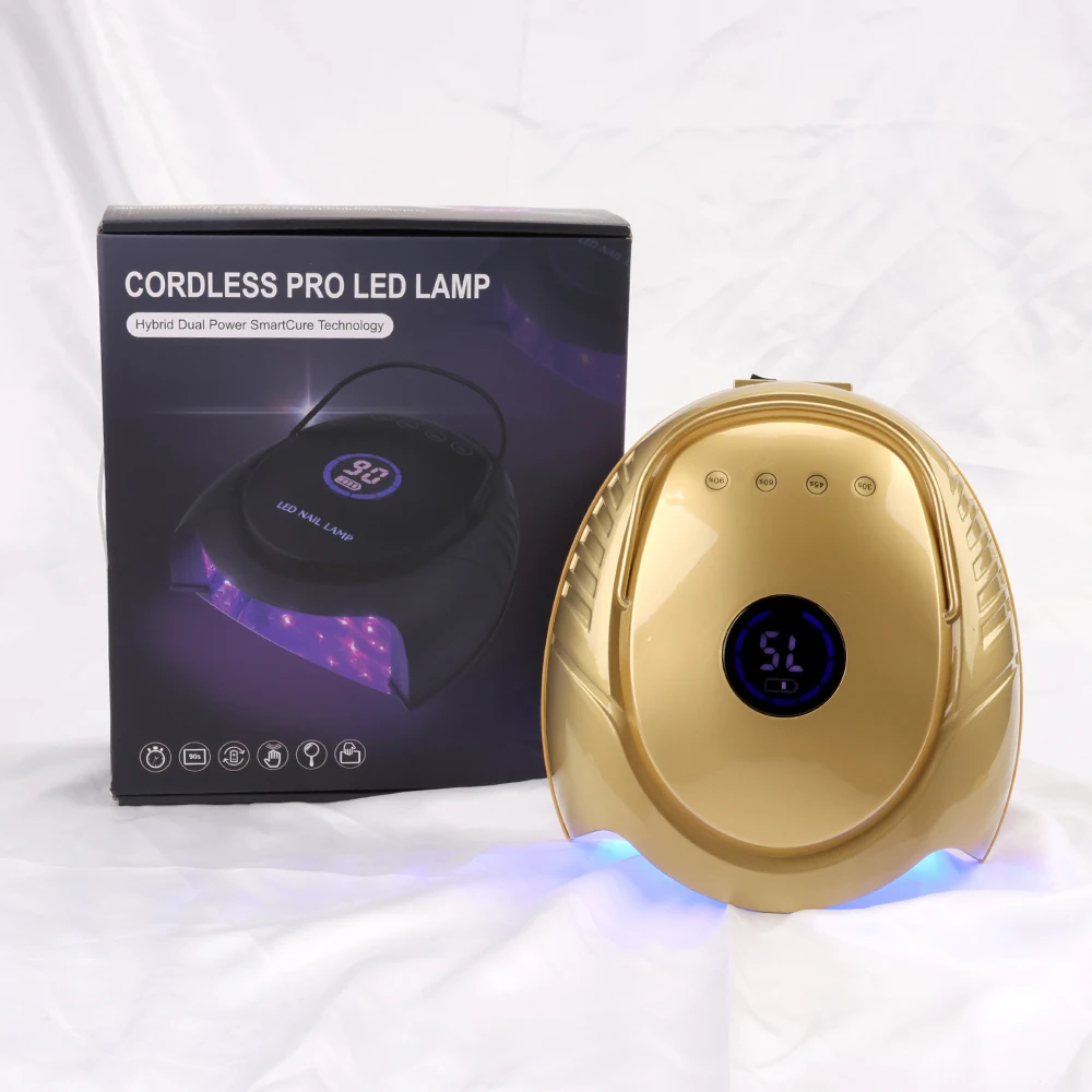 64W 무선 UV LED 네일 램프 매니큐어 충전식 프로스팅 네일 드라이어 경화 젤 폴리쉬 고출력 엄지 UV 라이트
