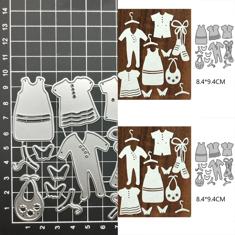 

Craft Dies Baby Clothes Decor Metal Cutting Dies Scrapbooking stamps embossing paper Cards border template punch Stencils DIY