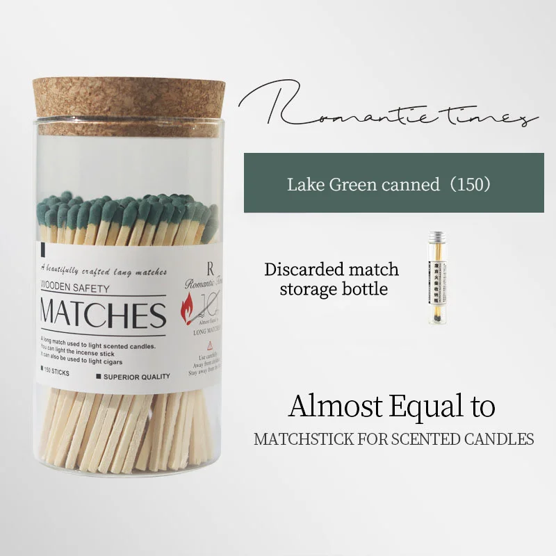 Long 4 Bulk Wood Matches, Green 500 Matches for Candles, Bottles,  Fireplaces, Crafts 
