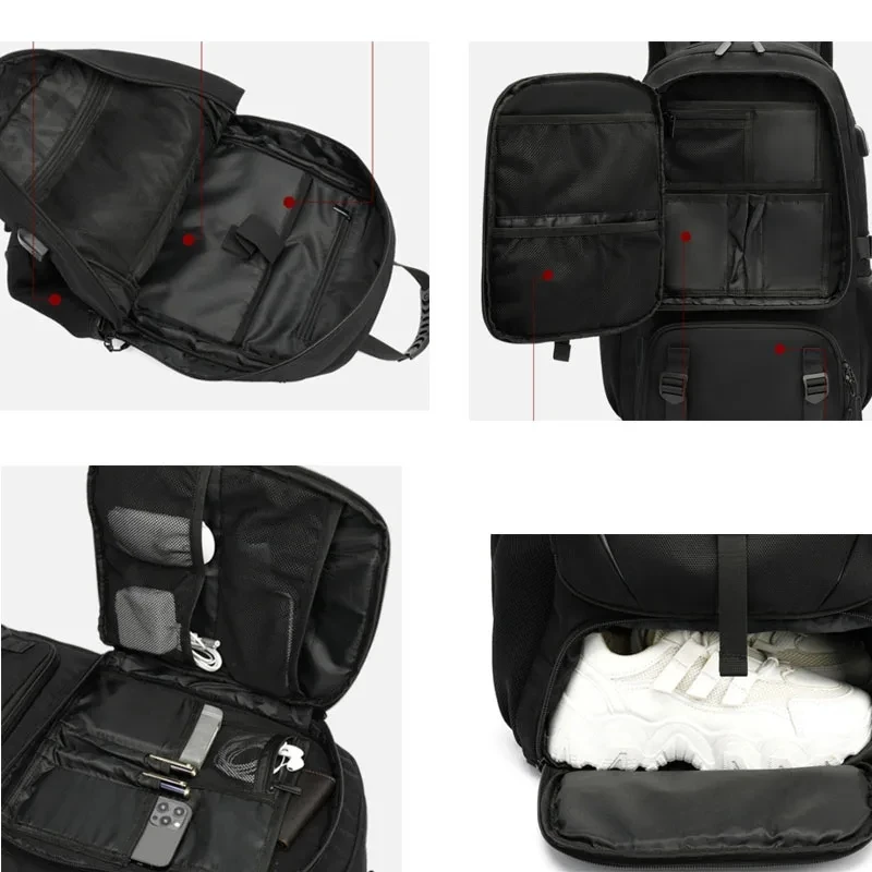15.6/17.3" Travel Backpack Men Business Backpack School Expandable USB Bag Large Capacity Laptop Waterproof Fashion Backpack 5