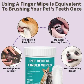 Pet Dental Finger Cleaning Wipes 5