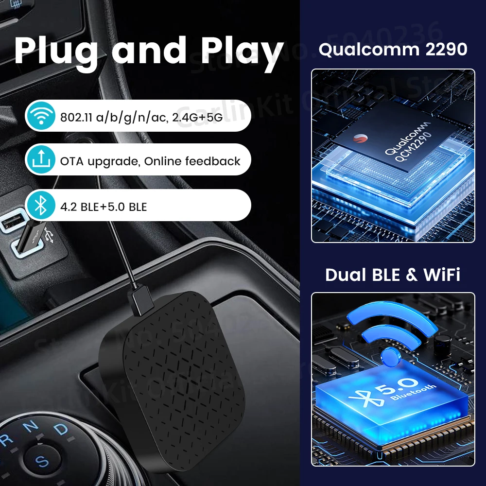 CarlinKit CarPlay TV Box ȵ̵ 11  ȵ̵ Auto CarPlay   CarPlay ڵ Netflix YouTube Disney 