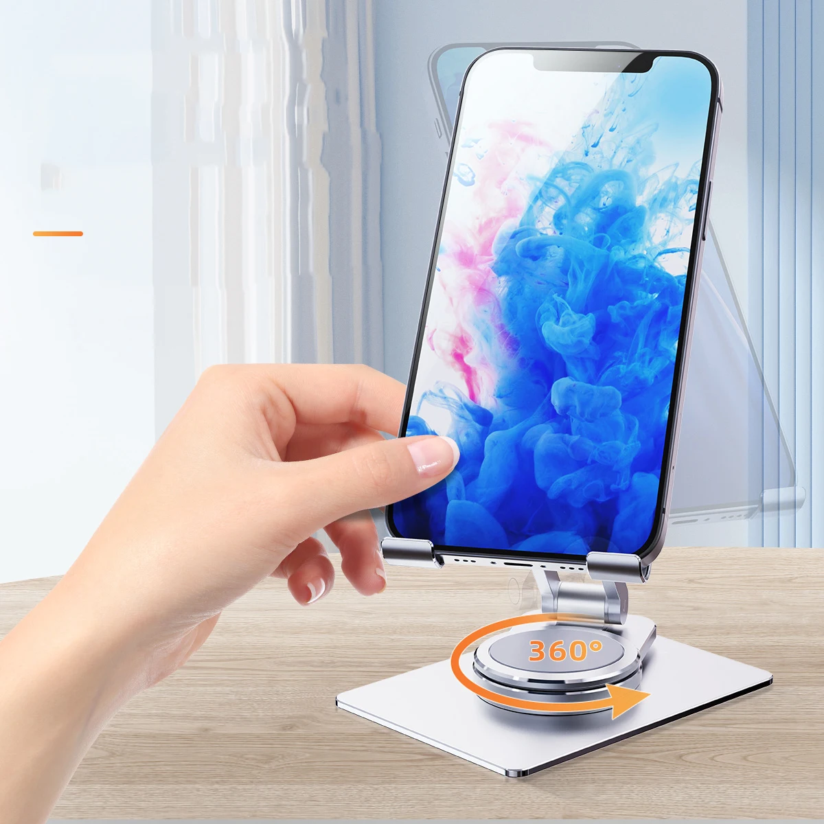 Foldable Aluminum Alloy Desktop Holder For Samsung Z Fold 5 4 3 For iphone 14 13 12 For ipad Tablet Phone Stand 360° Rotatable