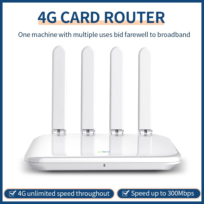 Wifi Roteador 4g 300mbps para Casa Sim Cartão Antena 300m Ethernet Wan Lan Ec200teuha Modem 32 Usuário com b8 B20 B28
