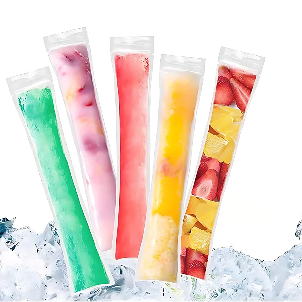 100-1000PCS making disposable ice lolly ice bag homemade cream self sealing bag transparent food fruit