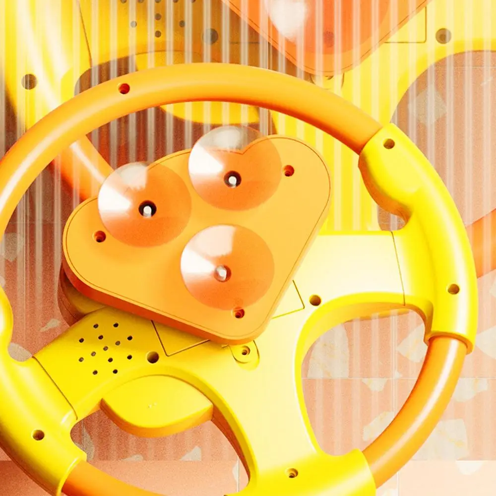 Simulation Steering Wheel Toys Driving Car Electric Kids Sound Music Toys Early Education Copilots Stroller Toys Christmas Gifts 3