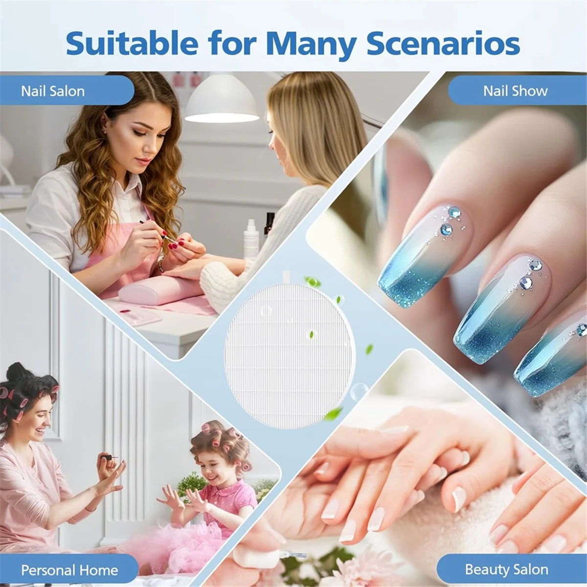 A04R-4 Pack Nail Dust Collector Replacement Filter for MelodySusie HPro/SProR Nail Dust Collectors,