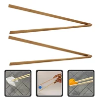 2 Pcs Bamboo Trash Tongs The Collector Picker Grabber Garbage Pickup Tool Clip Elderly Clamp 1