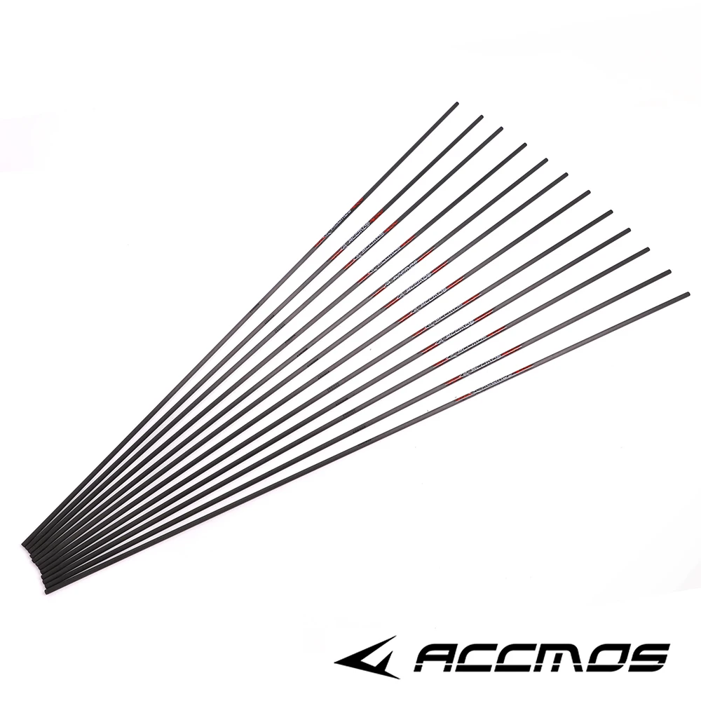 6/12Pc 33 Inch Id 6.2Mm Spine 250 300 350 400 500 600 700 800 Pure Carbon arrow Assen Diy Pijl Boogschieten Voor Boog Jacht