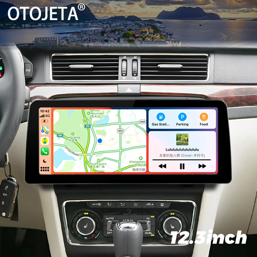 

Автомобильный видеопроигрыватель, экран 12,3 дюйма, Android 13, 2Din, радио, стерео, для Skoda Superb 2 B6 2008-2015GPS, головное устройство мультимедиа Carplay