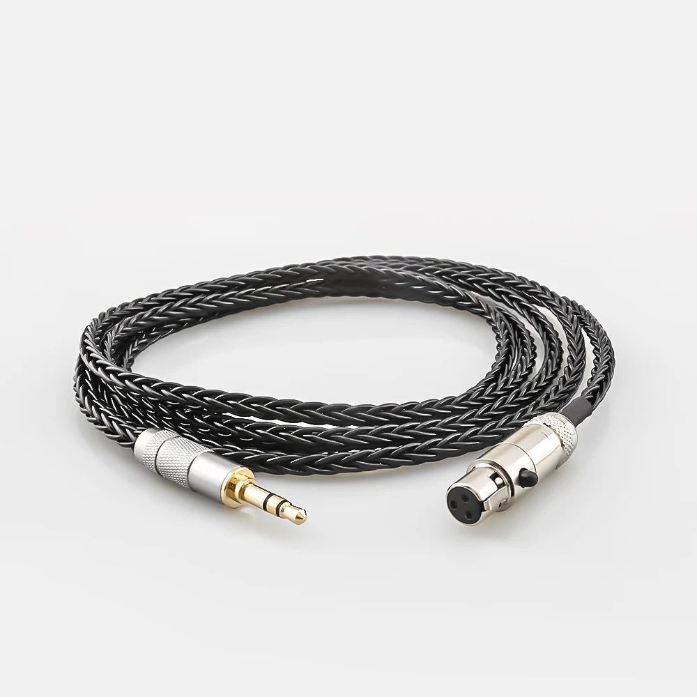 Hot Sale 8 Core Audio Headphone Upgraded cables 3.5mm stereo plug to mini XLR for AK G Q701, K240S ,K271 ,K702 ,K141 ,K171, K712
