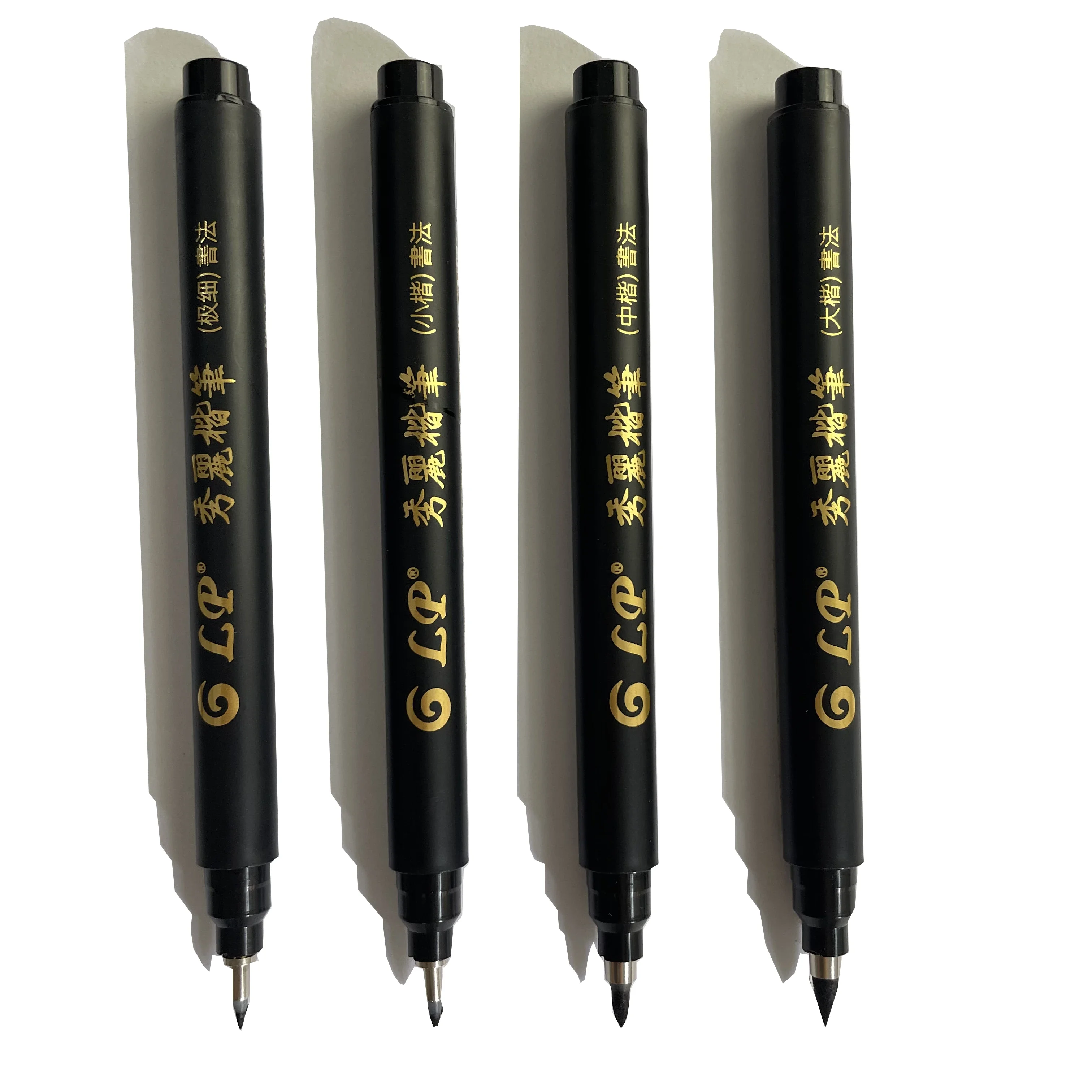 Calligraphy Brush Pens 4 pcs Size Chinese Style Calligraphy Brush Tip Pen Student Easy Writing Markers Art Office School Supplies Stationery