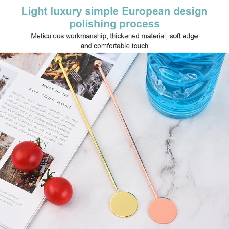 Description Picture 3 of itemStainless Steel Cocktail Bar Spiral Drink Shaker Muddler Stirrer Cocktail Mixing Stick Milk Tea Coffee Mixing Stick Bar Tool