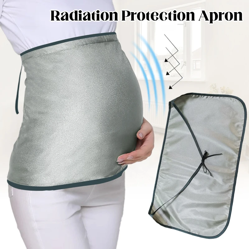 EMF RF Shielding Anti-Radiation Silver Fiber Protection Fabric – Maternity Abdominal Apron