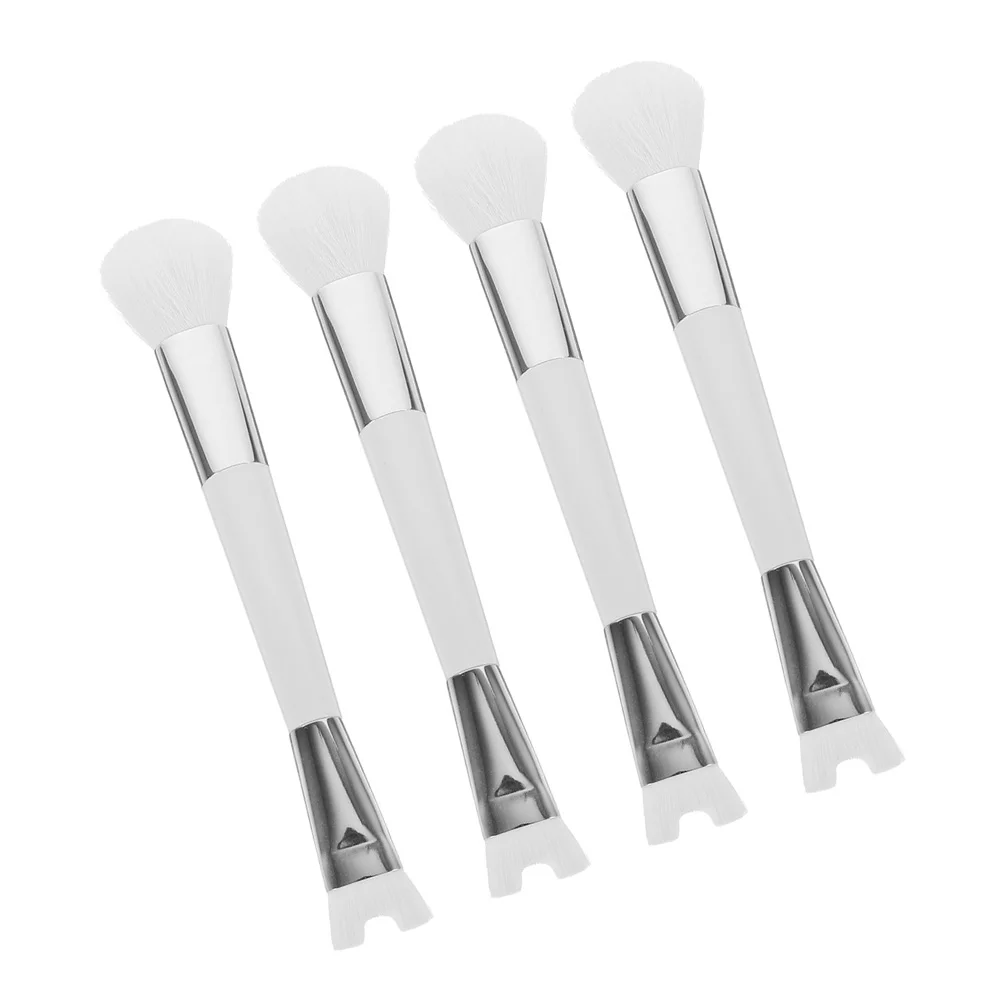 

4 Pcs Double Head Blush Brush Brushes for Nose Makeup Contouring Eye Women Powder Tool