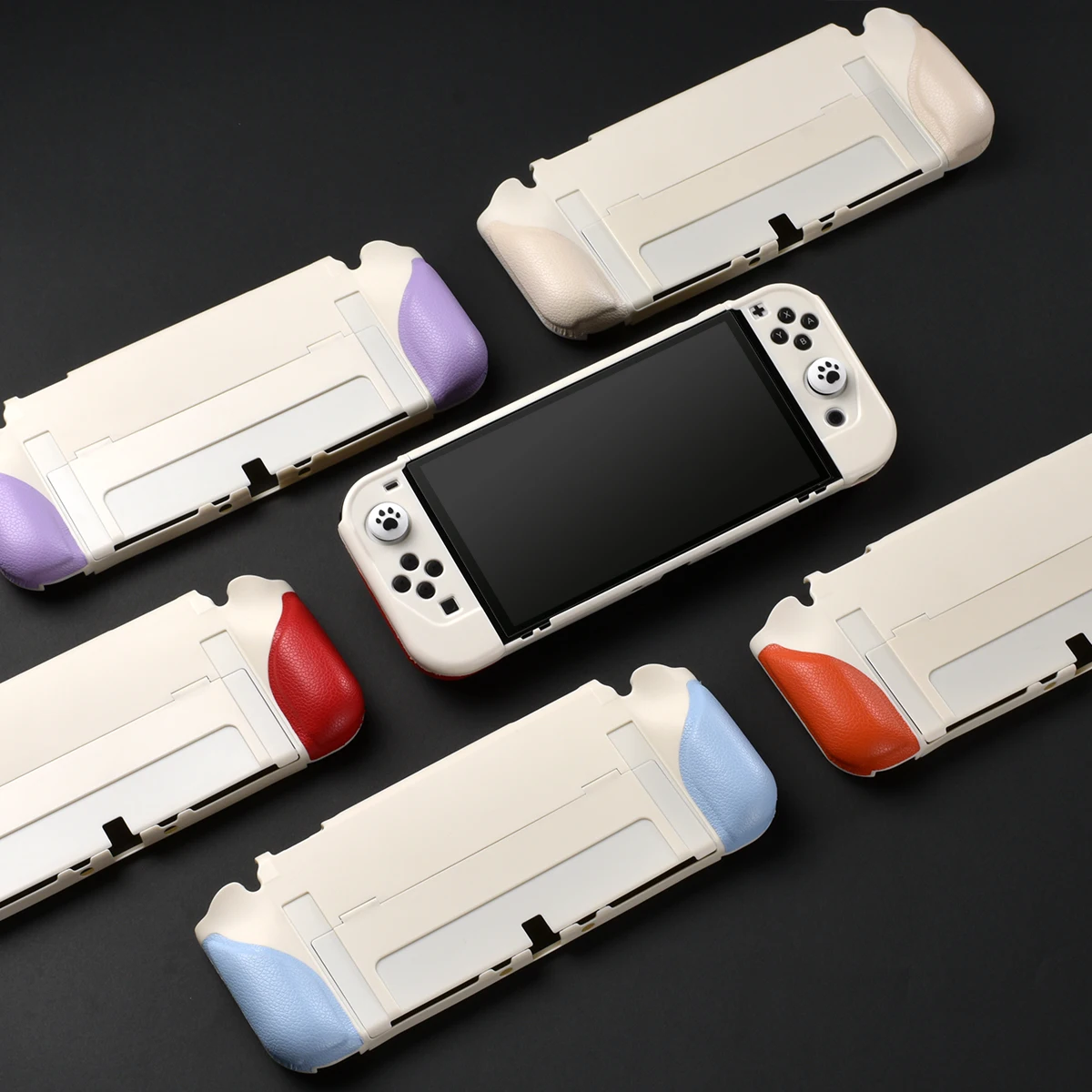 2023 Nuovo Switch Oled Case Console Di Gioco All-In-One Case Surface Silicone Oleoso Grip Color Clash