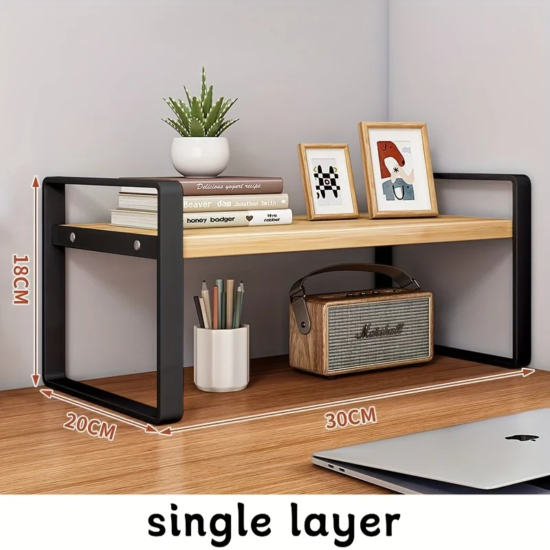 Compact Desktop Organizer Rack for Office and Dorm Desks - Ideal Small Bookshelf Solution