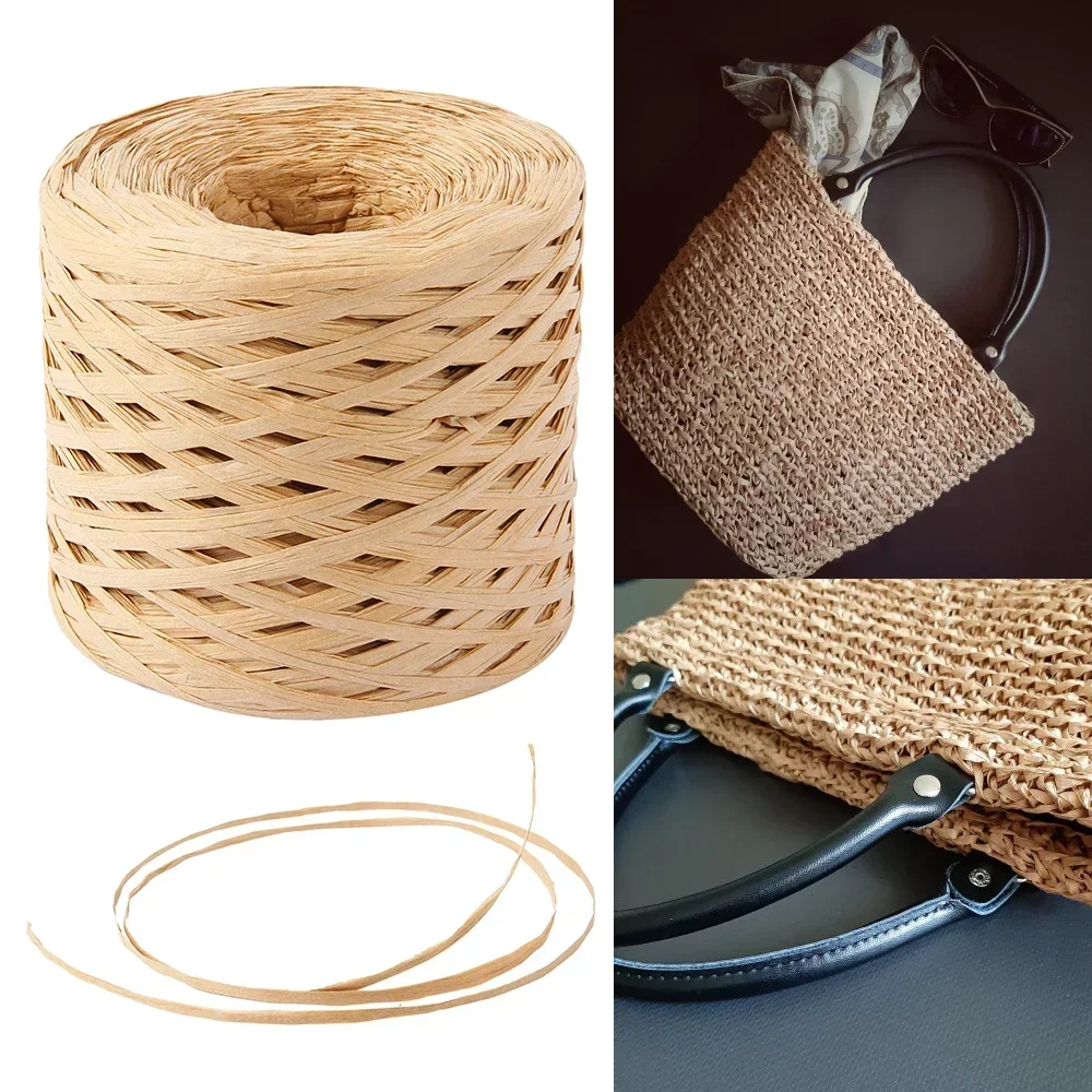 Natural Raffia Straw Yarn for Knitting and Crocheting