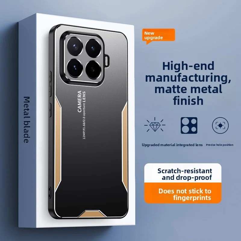 Hard Aluminum Alloy + PC Shockproof Protective Back Cover Case