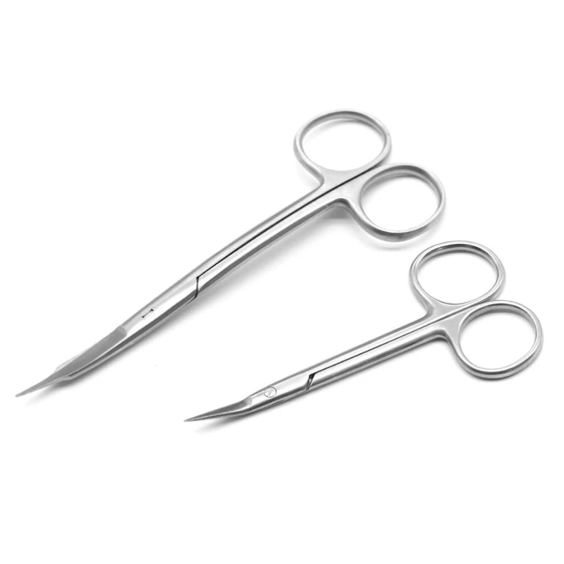 Nasal Septum Cut Bird Beak Scissors Gold Handle Stainless Steel Nose 45 Degree Cut Plastic Scissors Wow Mouth Cut Ear Cartilage