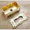 Creative European-style castle tissue holder storage box retro acrylic paper box high-end cafe home kitchen fashion paper box 6