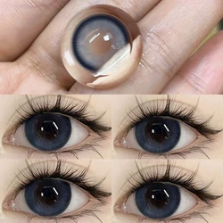 Premium Blue Soft Contact Lenses for Myopia - Yearly Use with Fast Shipping (2 - Pack) (Basque Ice Blue)