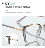 VKYEE Fashionable Large Frame Simple Square Design Anti-blue Light Reading Glasses Customizable Prescription Photochromic 4