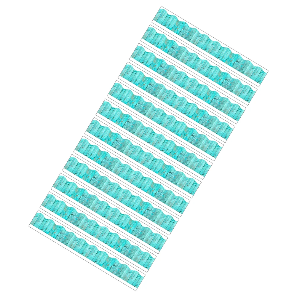 

12 Pcs Simulated Wood Grain Bulletin Board Magnetic Border Whiteboard Wall Sticker Attraction Festival Trim Pvc Removable