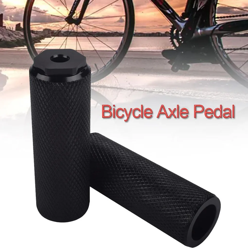 산악 자전거 액슬 페달, 알루미늄 합금 풋 페그, MTB 자전거 미끄럼 방지, 앞 뒤 액슬 풋 페달, 큰 구멍, 1 쌍