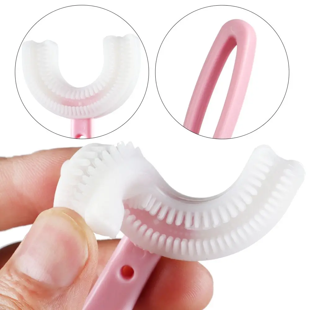 Silicone U-Shaped Convenient Cleaning Brush Kids Toothbrush Oral Care Tooth Wash