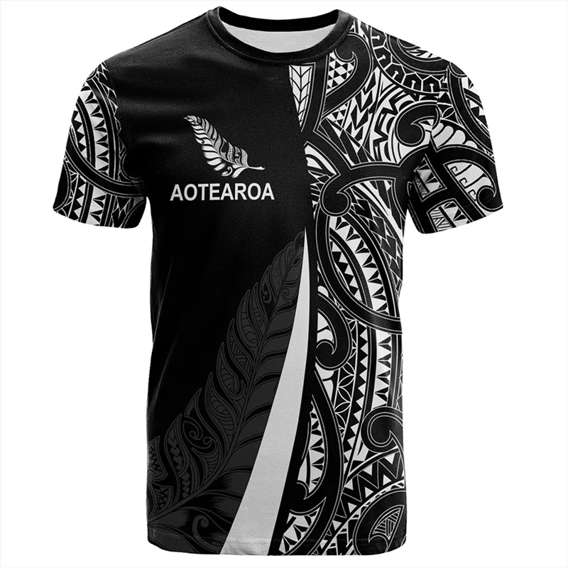 thumbnail image 1 of Camiseta con estampado 3D de pelota de rugby maorí de Nueva Zelanda, camisetas deportivas de secado rápido para hombres, ropa de gimnasio hawaiana de moda, 1 of 5