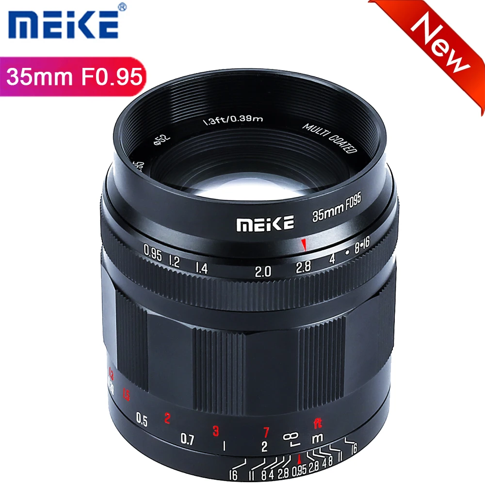 Meike 35Mm F0.95 Aps-C Obiettivo Di Messa A Fuoco Manuale Grande Apertura Per Fotocamere Sony E Fuji X Canon Efm Nikon Z Canon Rf M43 Mount