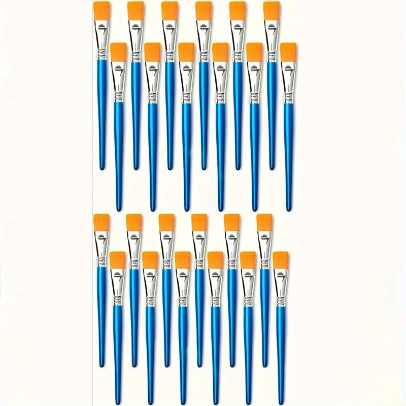 24개 페인팅 펜 브러쉬 수채화 아크릴 유화 드로잉 블루 로드 나일론 헤어 아트..