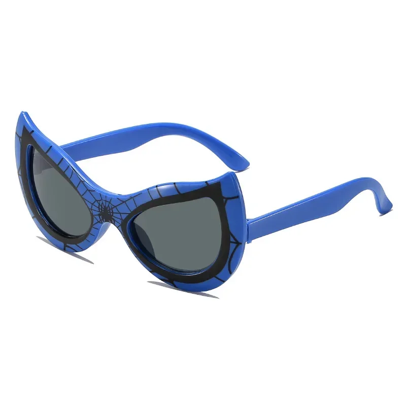 Kids Spider Sunglasses Boy Girl Cat Eye Flexible Sun Glasses UV400 Anti UVA UVB Sunshades Outdoor Goggles Polarized Sunglasses Kids Sunglasses Color Matching Sunglasses Foldable Glasses