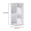 2/4-Tier Wooden Rotatable Bookshelf - 360°Display Floor Standing Storage Rack, White Multifunctional Bookshelf Organizer 4
