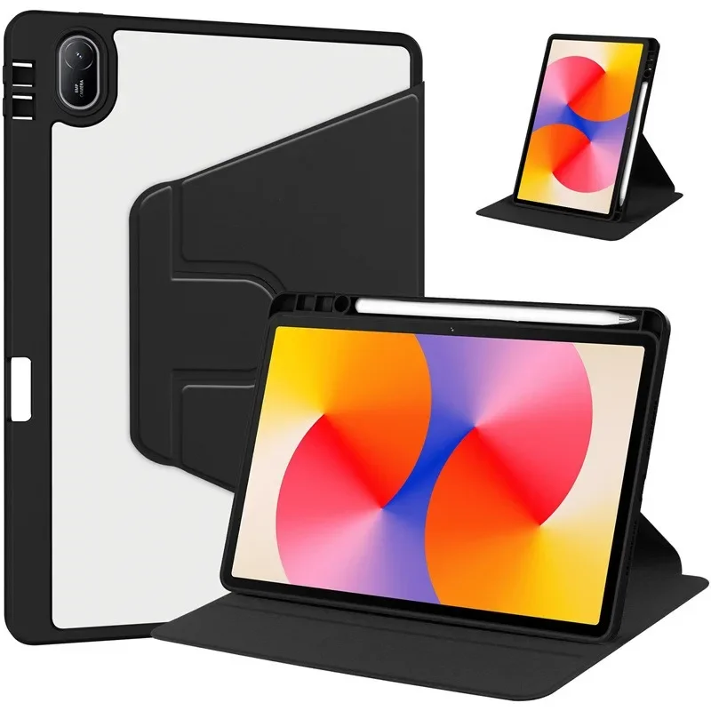 Premium 360° Rotating Acrylic Leather Back Cover