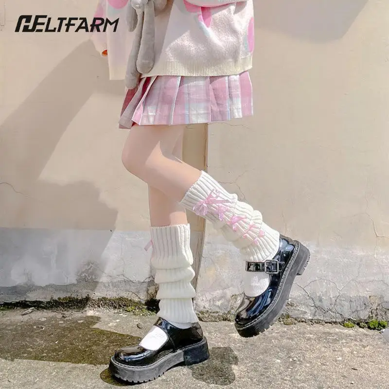 

I Pair Lengthen Japanese Lolita Sweet Girl Leg Warmers Knitted Foot Cover Leg Warmer Socks Heap Sock