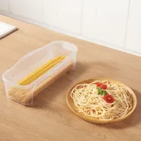 Boîte de cuisson de pâtes au micro-ondes avec filtre, récipient à pâtes résistant à la chaleur avec cuillère à salade, boîte de rangement transparente pour réfrigérateur 4