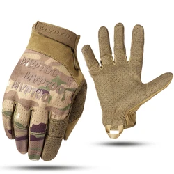Enhanced Outdoor Tactical Gloves - Full Finger, Touch Screen Compatible, Anti - Slip Design - M (Camouflage)
