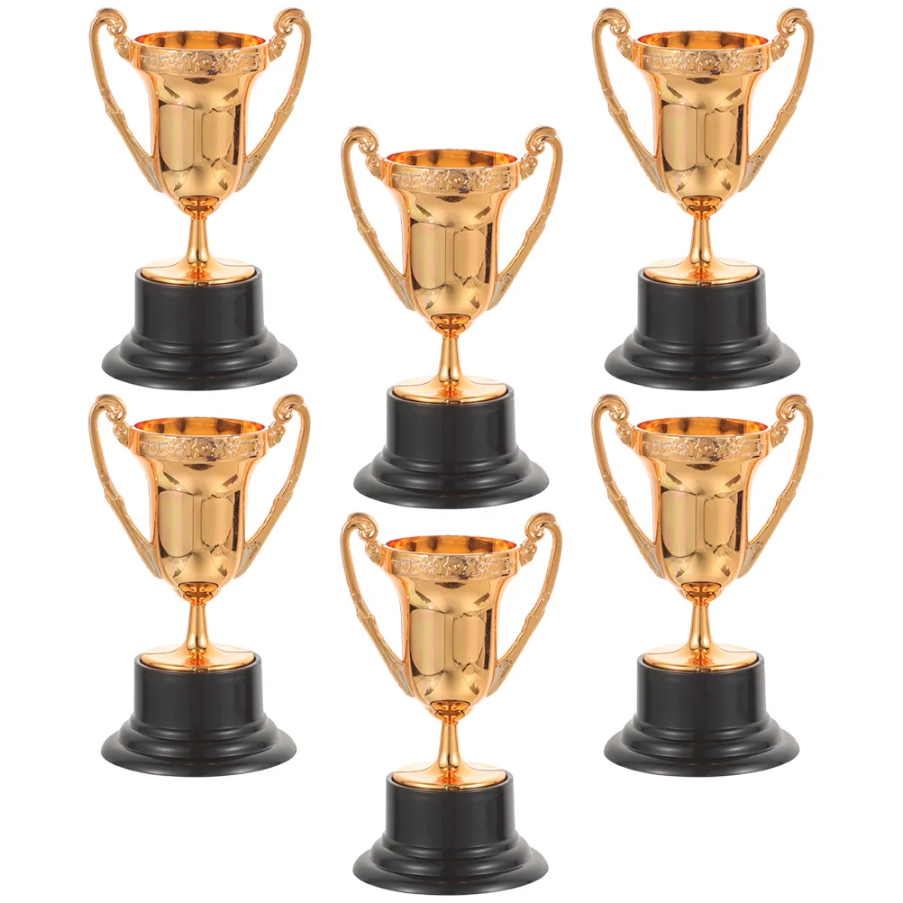 6 Pcs Mini Trophy Trophies Kids Award Small Party Reward Plastic Decoration Toy Prize Child