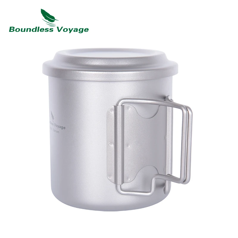 Boundless Voyage 420ml 티타늄 머그잔(스트레이너 및 뚜껑 포함) 경량 캠핑 단일 레이어 티컵(필터 포함) 야외 음료 용기