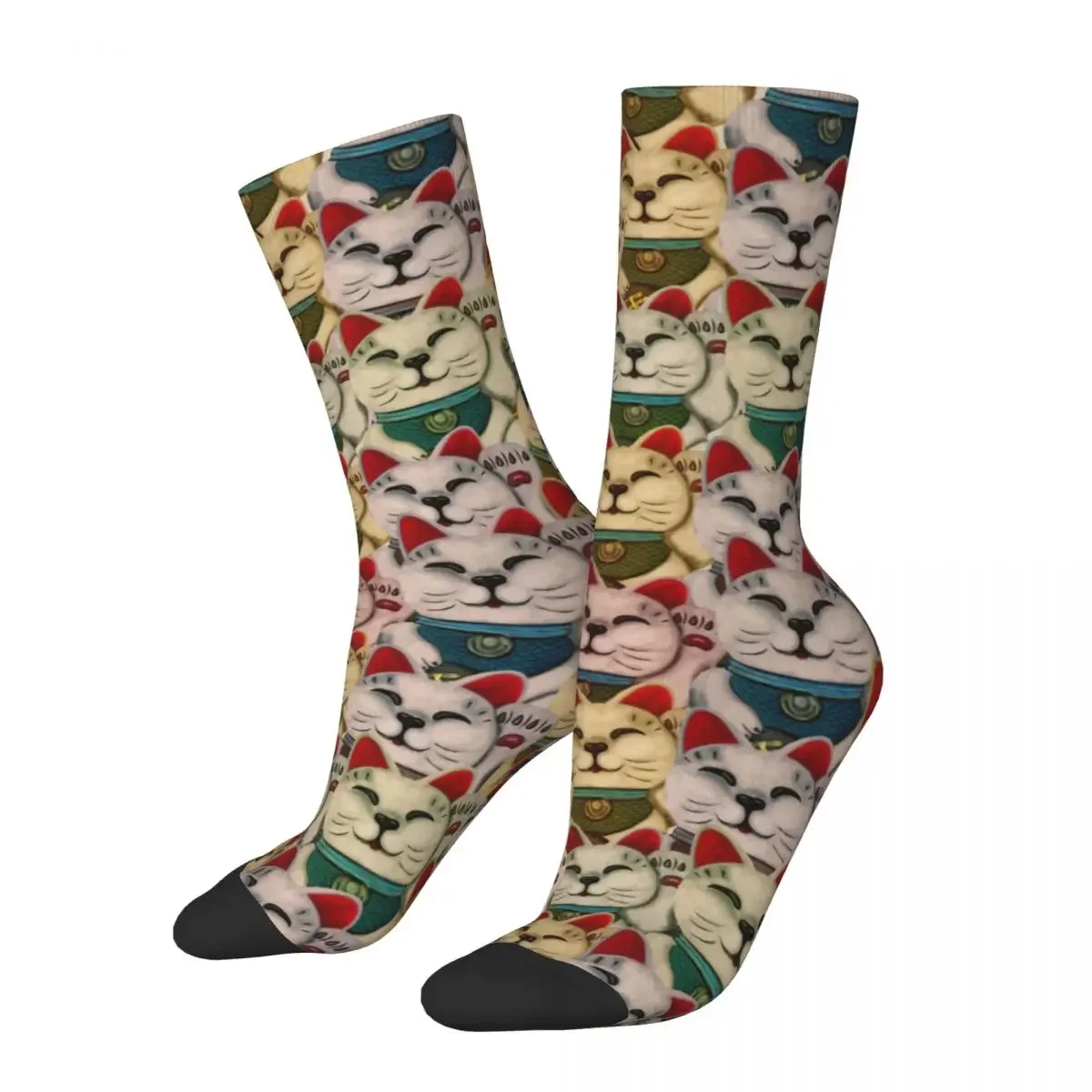 

Fashion Male Men Socks Casual Maneki-neko Cats Sock High Quality Women's Stockings Spring Summer Autumn Winter