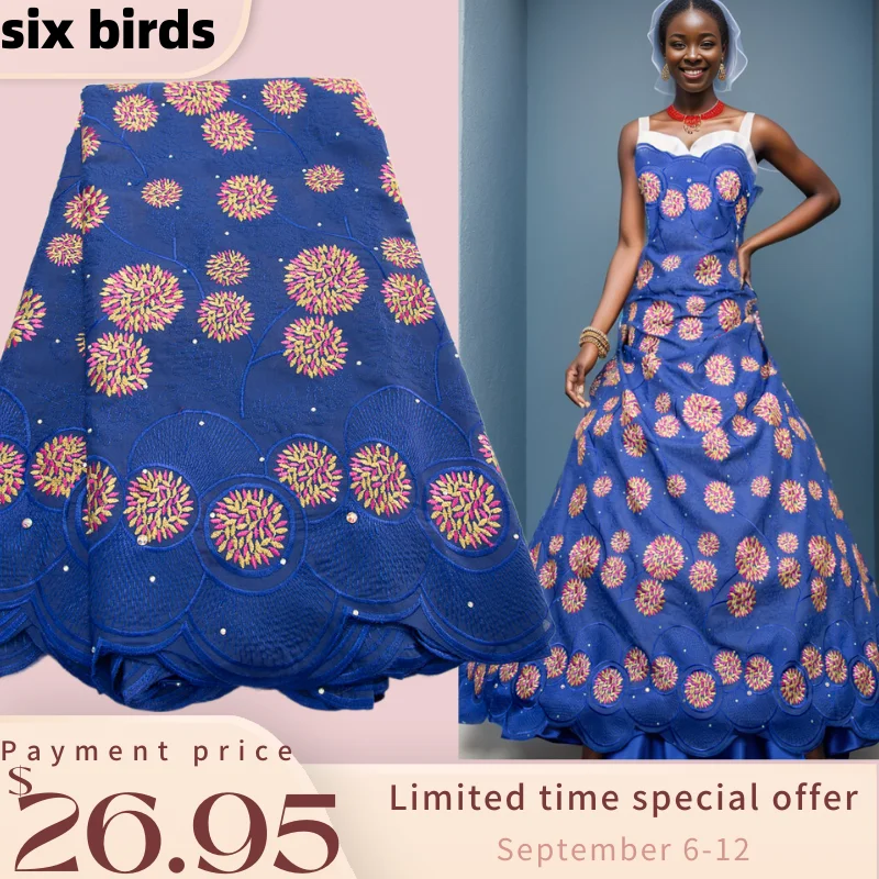 

Швейцарская хлопковая вуаль, кружевная ткань, высокое качество, вышивка, австрийский хлопок, новинка 2023, Африканское элегантное платье для женщин вечерние A3527