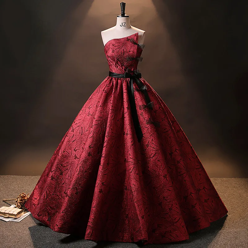 

Pengpeng Skirt 2024 Bridal Ball Bra, Wine Red Classical Fantasy Qidi Wedding Dress, Business Cocktail Dress