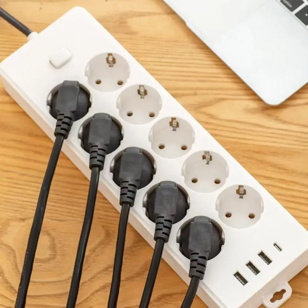 

Resistance To Falling Schuko Socket Stable Charge Antifreeze 10-outlet Power Strip One-button Switch PP Household Socket Office