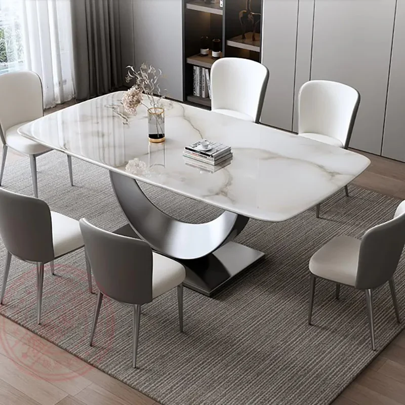 

Minimalist Trendy Dining Table Nordic Luxury Home Kitchen Dining Table Modern Style Mesas De Comedor Garden Furniture Sets